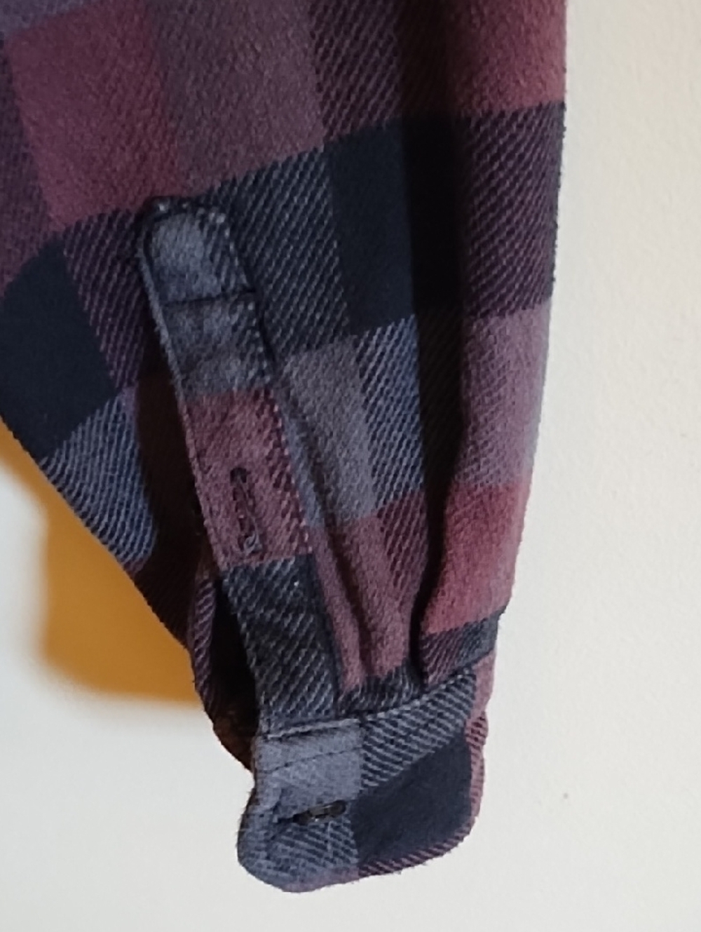 Orvis 100% Cotton Plaid Shirt in Burgundy & Slate Blue - Picture 6 of 7